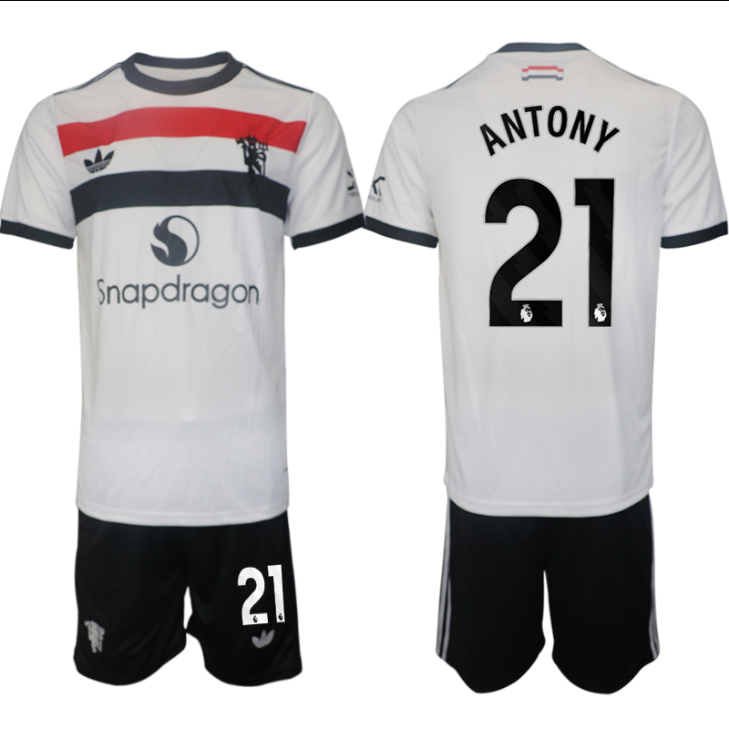 Men 2024-2025 Club Manchester United away white 21 Soccer Jersey